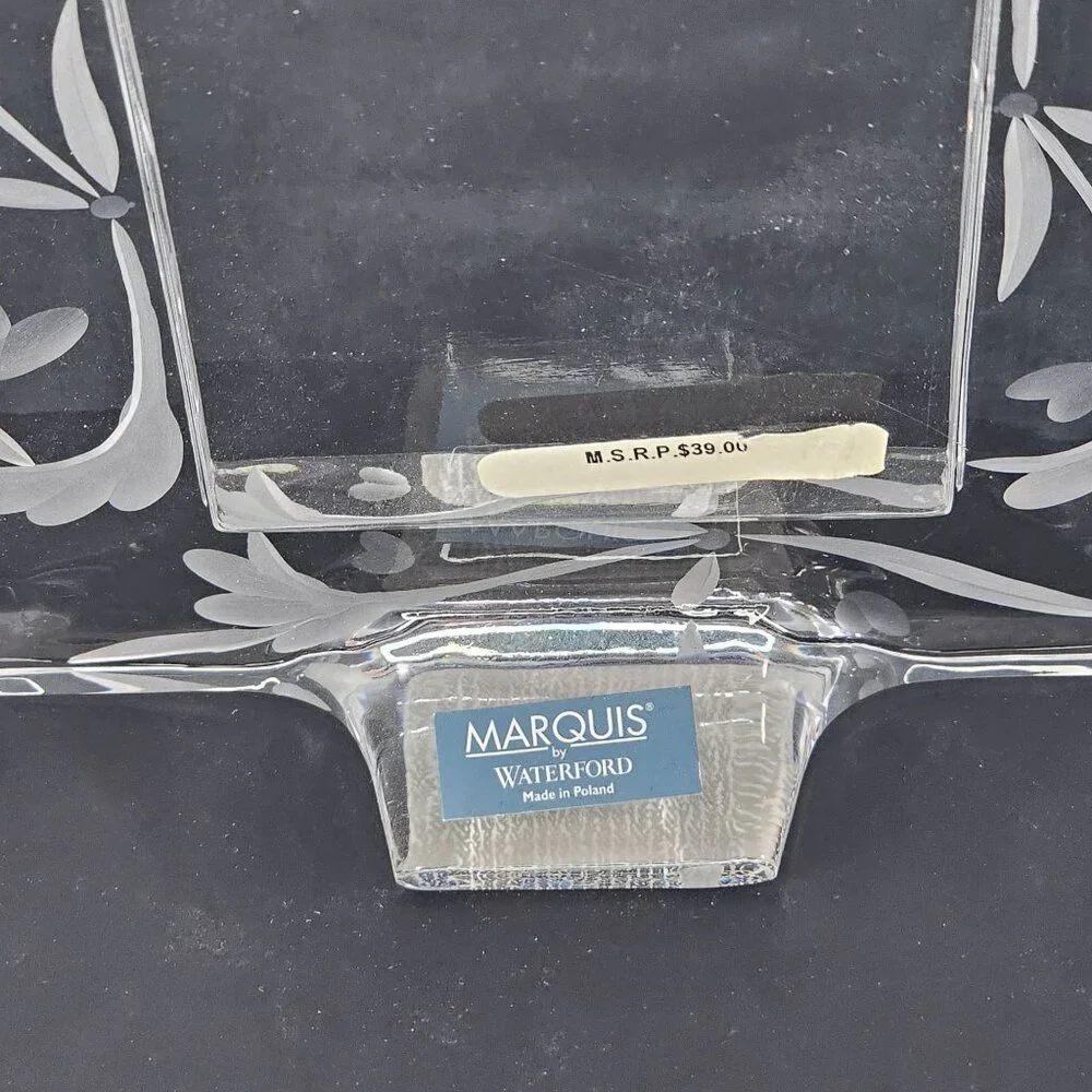 Waterford Marquis Yours Truly Small Frame Lead Crystal Poland 2.75